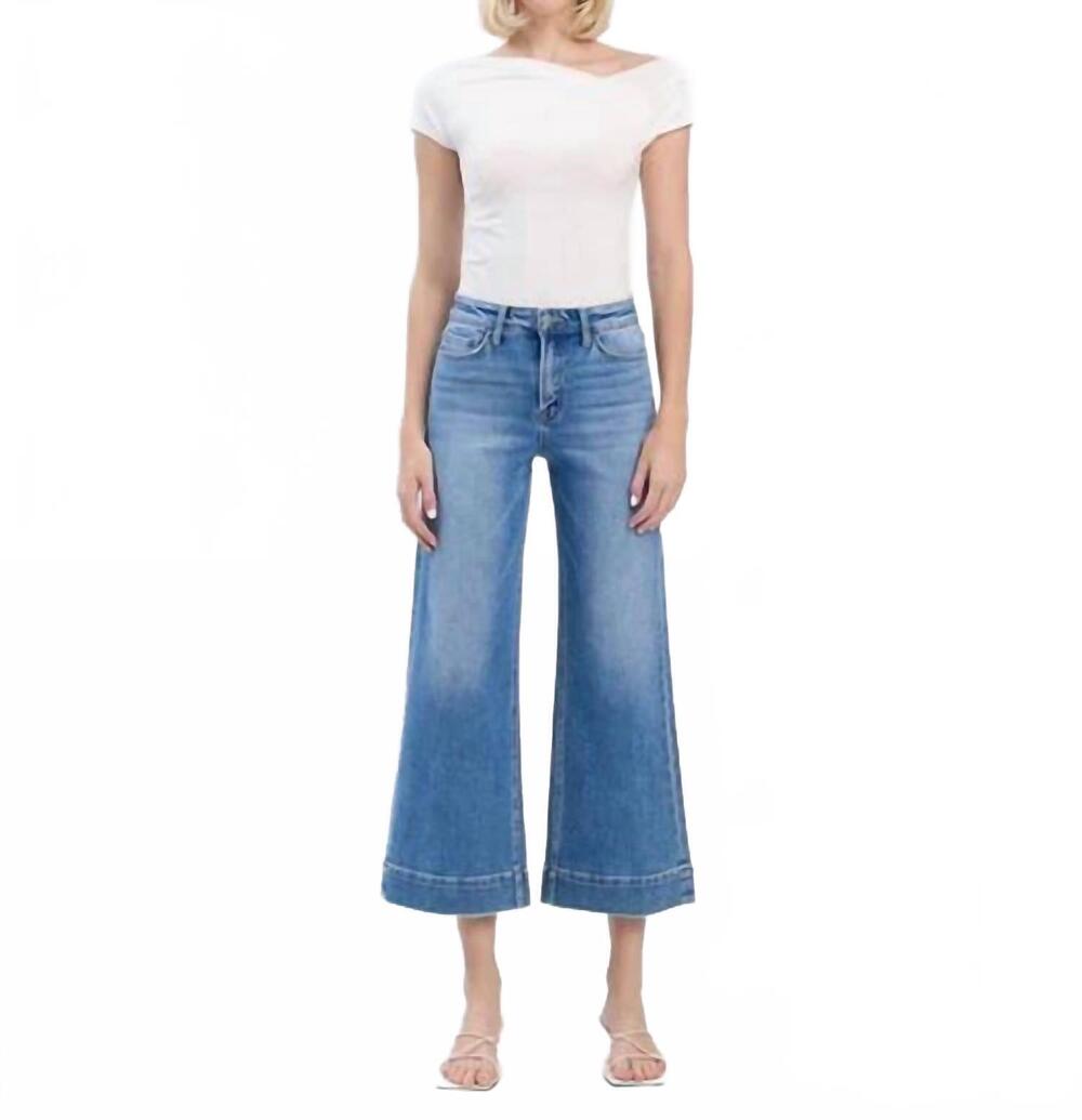 NEW FLYING MONKEY high rise crop wide leg jeans in onsite